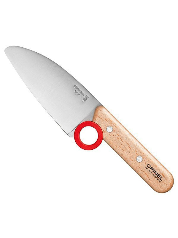 Opinel Le Petit Chef kokkekniv med afrundet spids og fingerbeskyttelse til børn