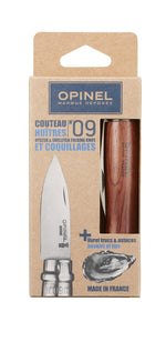 Kniv - Østerskniv i rustfristål og bubingatræ fra Opinel - Opinel - gågrøn 