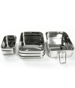 Pure Lunchbox 3-i-1 madkasse med klips-lukning i rustfri stål fra Pulito, to størrelser