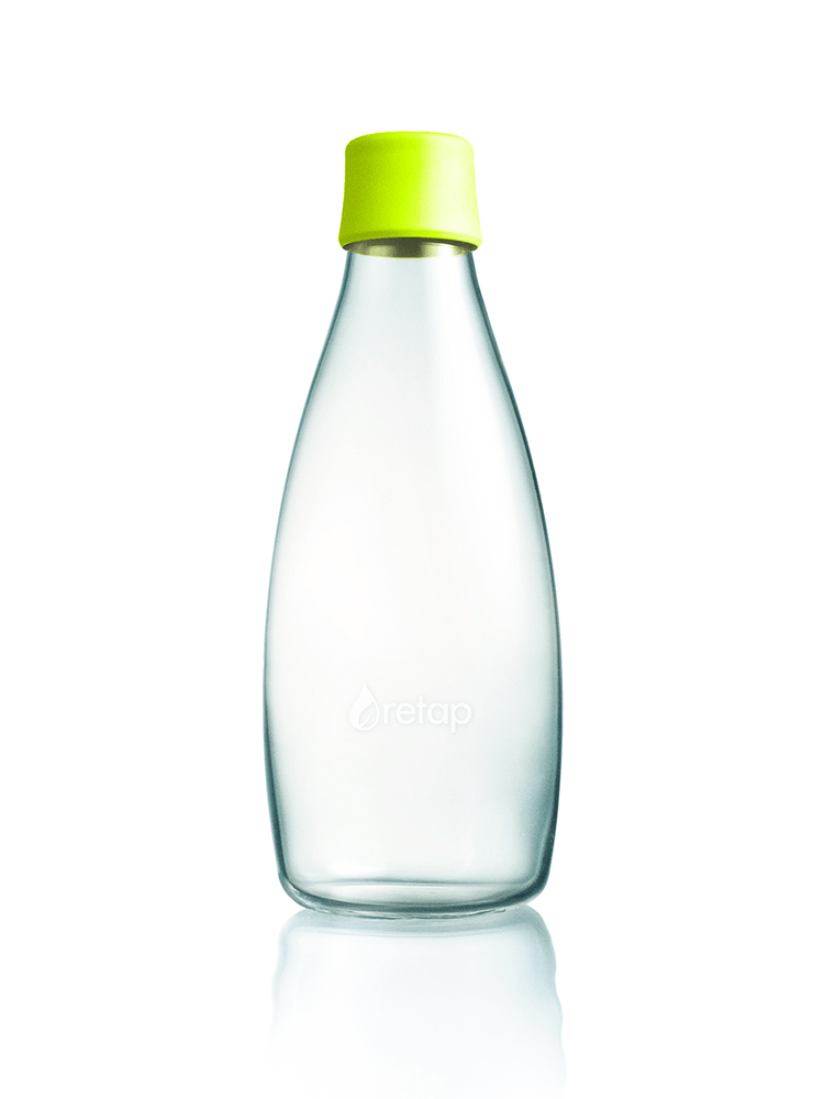 Retap 0,8 L vandflaske i borosilikatglas med BPA-frit låg, flere farver