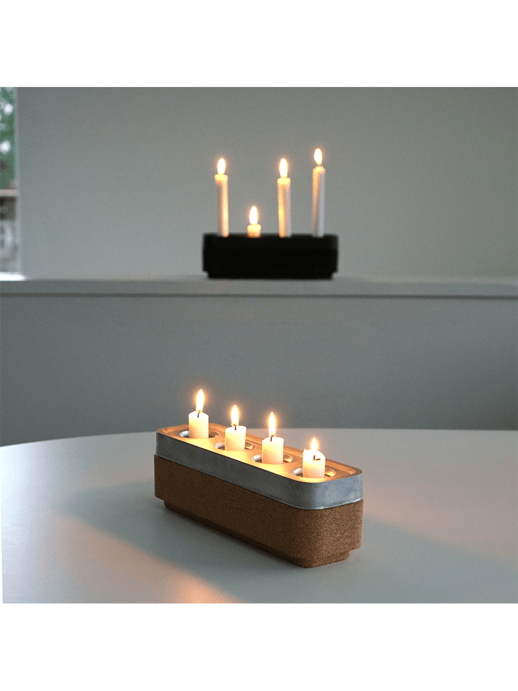 Stumpastaken – lysestage af genanvendt aluminum til stearinlys og fyrfadslys