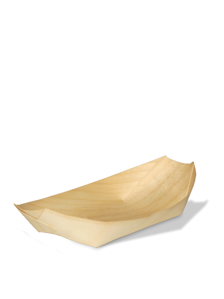 STORKØB: Træbåd af certificeret birketræ, 22 cm, 1.000 stk