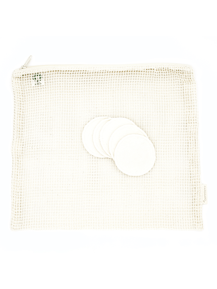 Vaskepose med lynlås i GOTS certificeret bomuld fra Pargaard